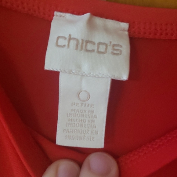 Chicos Size 0P Coral Blouse One Strap EUC Women's - Picture 2 of 5